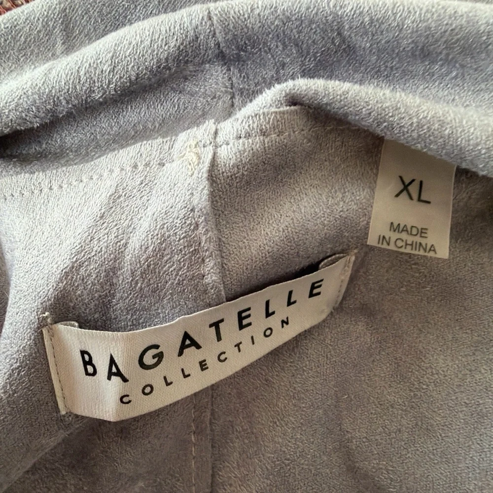 Bagatelle Draped Blue Women's Blazer - Picture 7 of 10